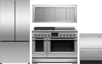 4 Piece Package Includes Refrigerator, Range, Hood And Dishwasher